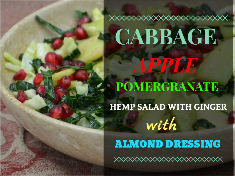 Cabbage, Apple and Pomegranate Hemp Salad
